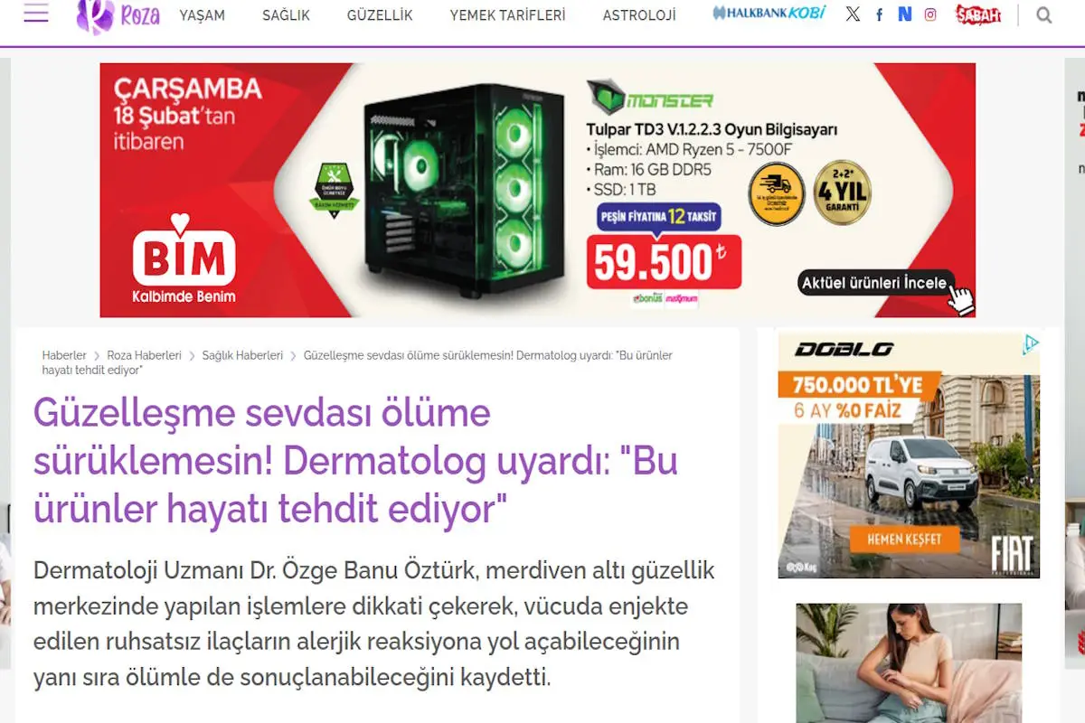 Güzelleşme Sevdası Ölüme Sürüklemesin!